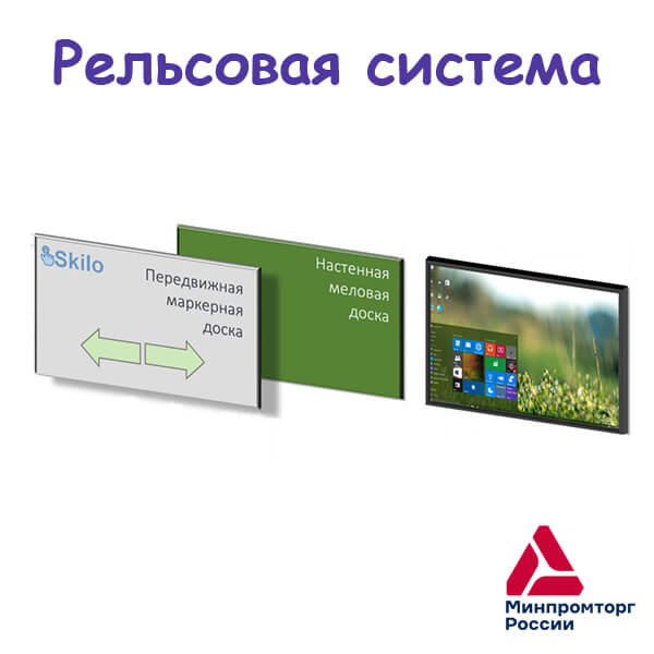 Рельсовая система с двумя досками (комбинированная). Схема