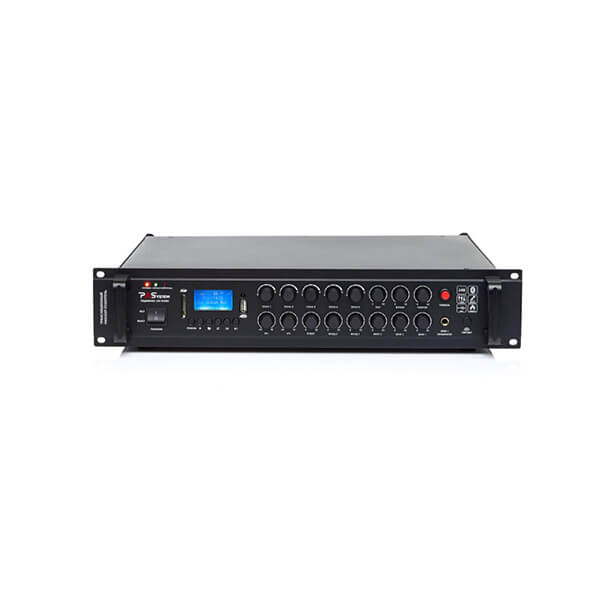 Трансляционный 5-зонный микшер-усилитель с MP3-Bluetooth-FM плеером и EMC модулем PASystem LEV-650DC